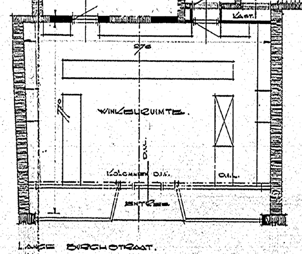 Verbouwing perceel Lange Burghstraat te Nijmegen Kad. Sectie C. No 5293 voor de N.V. Alb. Heijn Z/dam, datum tekening mei 1934 (D12.400358)